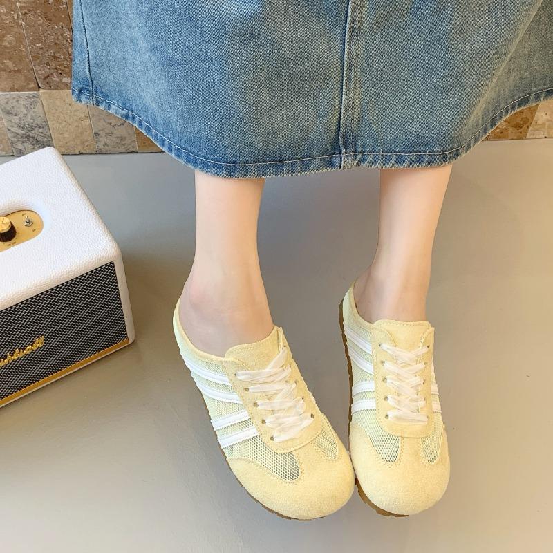 

Баотоу полушлепанцы женские уличные летние новые дышащие сетчатые сандалии на одном педале 40 жёлтый