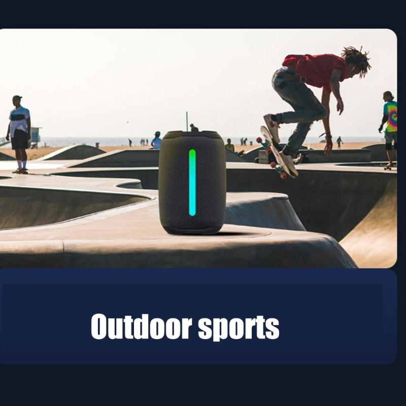 Portable Bluetooth-compatible Speaker IPX6 Waterproof Supports Multiple Playback Modes for Party Travel