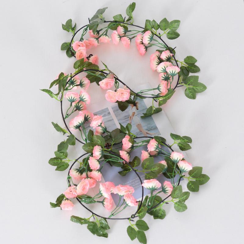 Simulated Rose Winter Jasmine Cherry Blossom Artificial Vine Decoration For