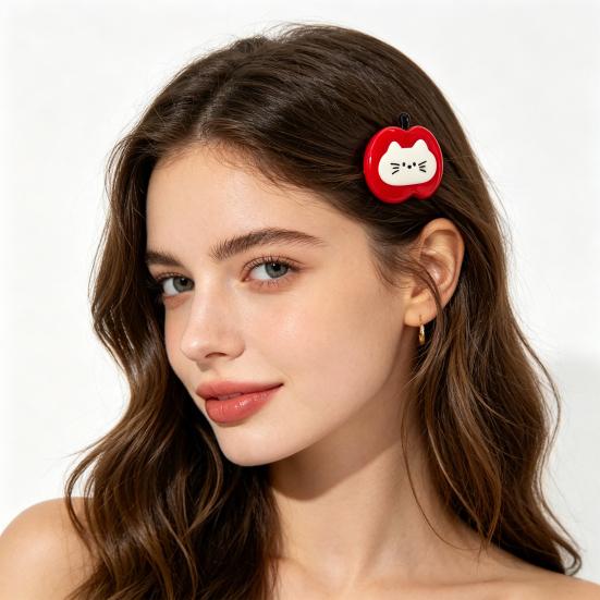 Hairpin Cartoon Style Hair Clip with Stable Grip Durable Acetate Cute Hairpin for Girls Photography Accessories