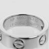 CARTIER Love Classic Model Ring Pt950Platinum/diamond #4.1(US Size) 10.6g Women Used