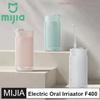 Neuer MIJIA Elektrischer Mundduscher F400 Tragbarer Wasserstrahl-Zahnseide Zähne aufhellen Zahnplaque entfernen 200ML