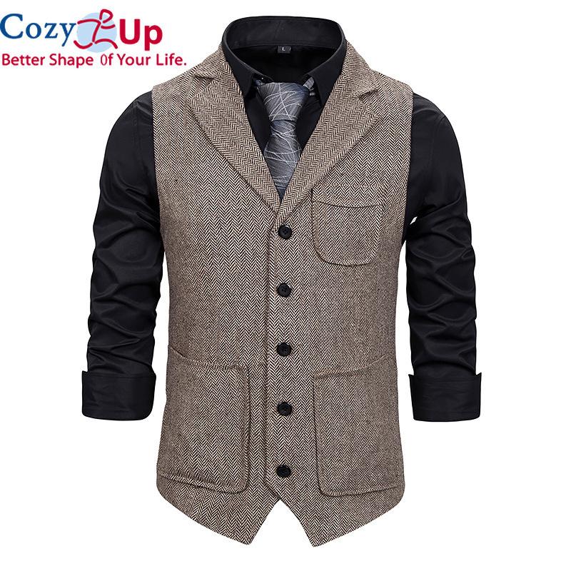 Gilet Uomo Spina Di Pesce - Rever Classico - Gilet Lana/Tweed