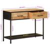 Console Table 100x35x76 cm Solid Mango Wood and Iron