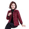 Mom's Chic Cotton Floral Shirt Jacket - Autumn/Winter Casual Style for Middle-Aged Women