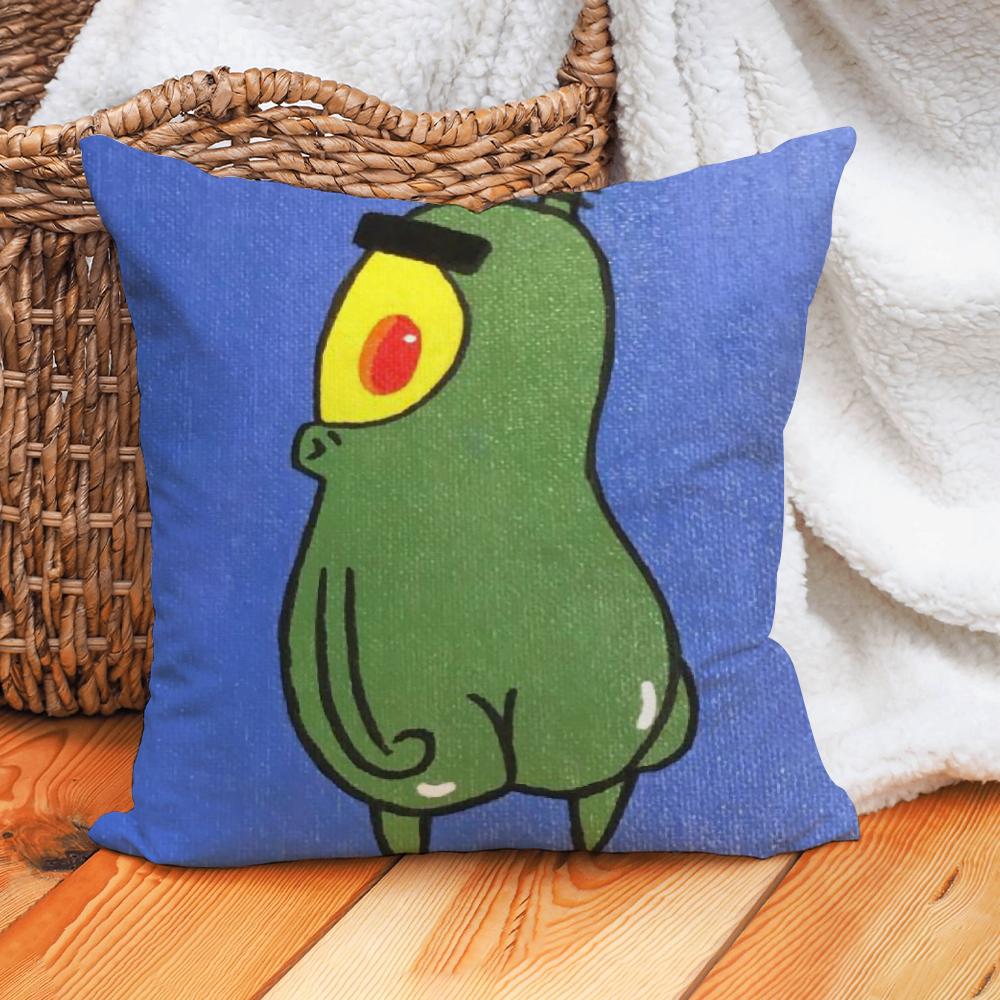 Art Monster Squid S-SquarePants Octopus Brother Pillow Case Home Cushion Cover Suitable For Office Sofa Car Suitable For All