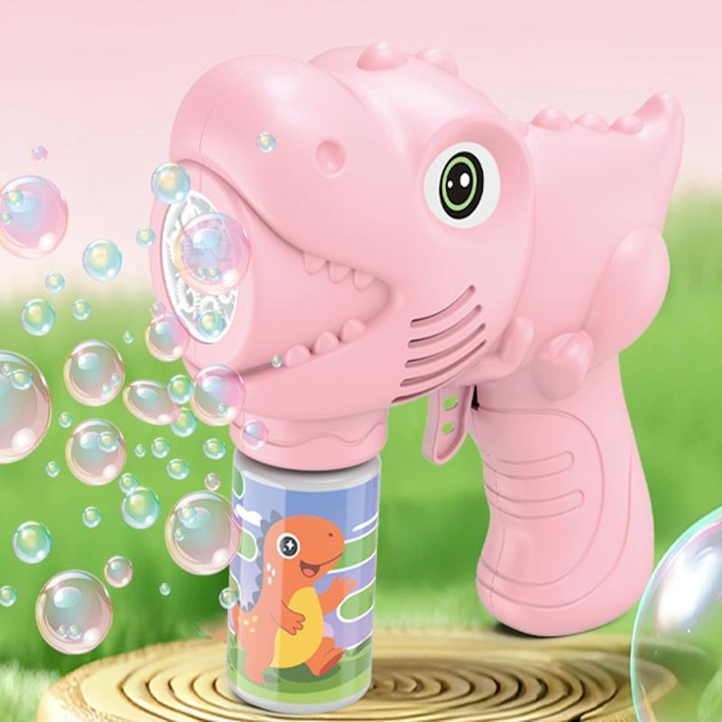 Kids Angel Dinosaur Bubble Gun Automatic Bubble Machine Electric Bubble Blower For Children Outdoor Summer Party Birthday Gift