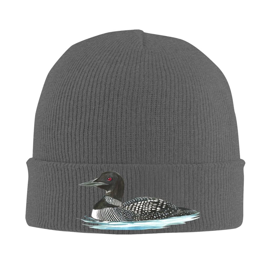 Common Loon  Beanie Hats Rebel Loon Knitting Hat Unisex Women Casual Elastic Caps Autumn Kpop Graphic Bonnet Hats