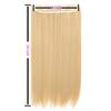 Clip de extensie de păr sintetic, lung și drept natural, în bucăți de păr pentru femei