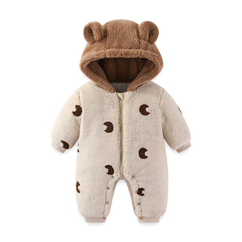 

Детский теплый комбинезон из кораллового флиса для мальчиков и девочек, комбинезон, боди 59cm хаки