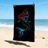 Mermaid Glow Stylish Digital Printing Beach Towel Quickdrying Absorbent Blanket For Beach Pool Gym Travel Christmas Gift C922202