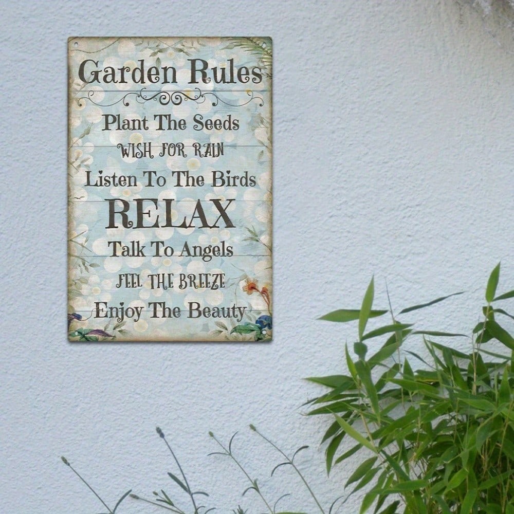 Vintage Metal Tin Sign 8x12 Wall Art Plaque Rustic Garden Bar Cafe Decor