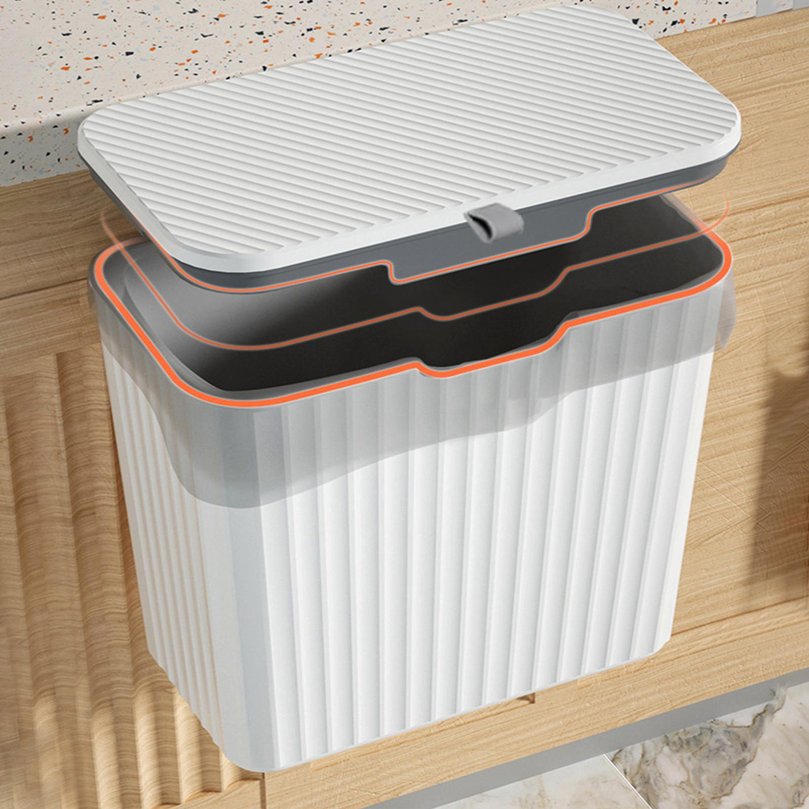 Компактное подвесное мусорное ведро для кухни спальни шкафа ванной комнаты - Экономичное решение для отходов White 7L 1290₽