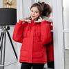 Cotton-padded Women's Short New Winter Clothes Loose Plus Size Cotton-padded Jacket Thickened Students Hooded Cotton-padded Jacket.