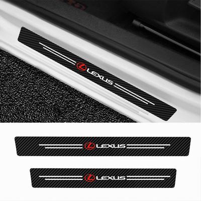 High-quality Carbon Fiber Car Door Sill Protector Stickers For NX IS 250 RX GS UX RX300 RX350 CT200H GX460 ES LX Fsport GX UD6