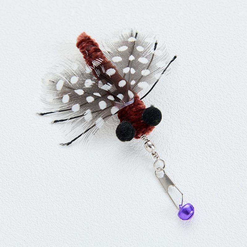 3/5pcs Random Color Cat Sticker Replacement Head Feather Cat Toy Interactive Pet Toys For Kitten