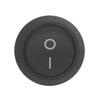 2 Pcs 2 Pin 2 Gears Switch SPST Toggle Switch Black Round Rocker Switch