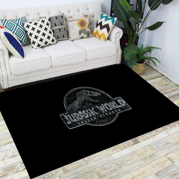 Jurassic Park Dinosaur Cartoon Carpets Rugs Non-slip Area Rug for Living Room Bedroom Foot Pad Decoration,Child Game Floor Mat