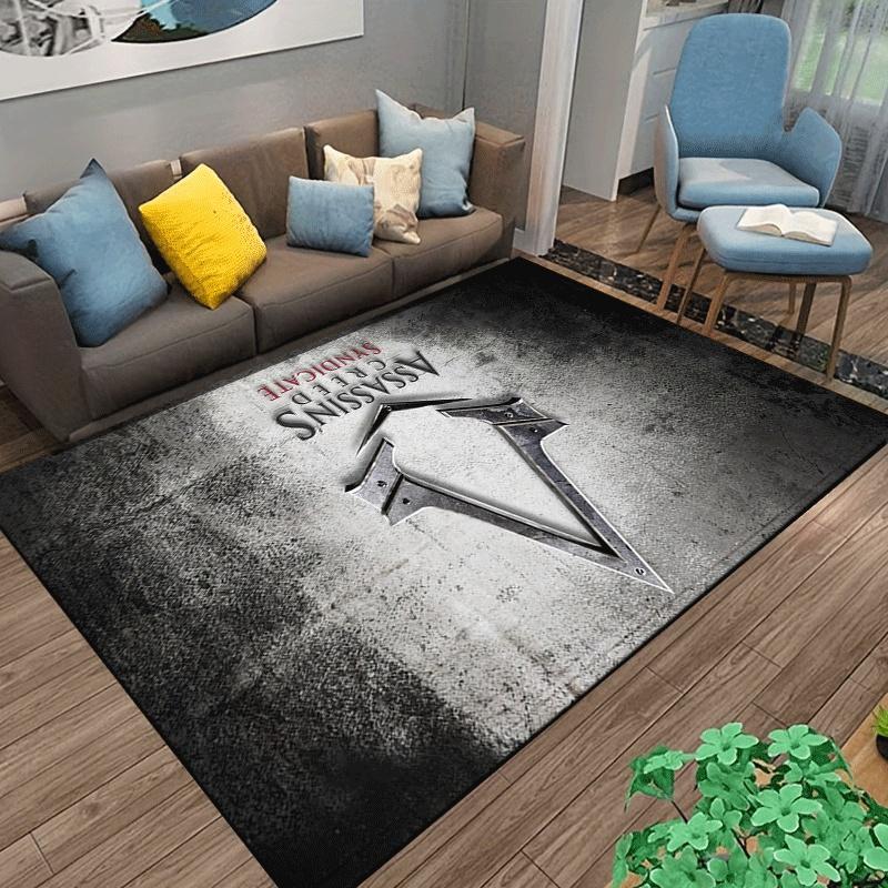 Assassin's Creed Inspired Rug with Iconic Logo Design Suitable for Use As an Anti-slip Game Mat for Living Room and Bedroom Sofas