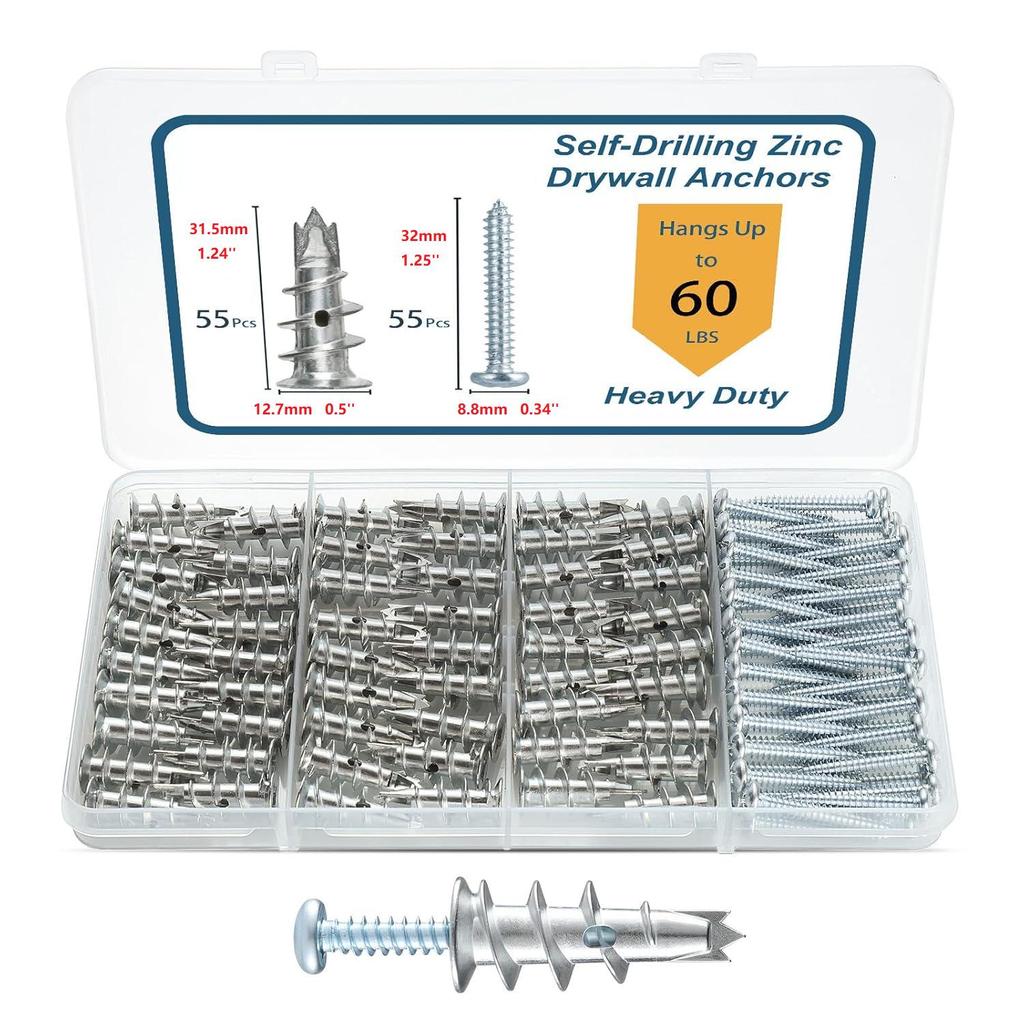 110-Piece Zinc Alloy Spiral Expansion Tube for Gypsum Board