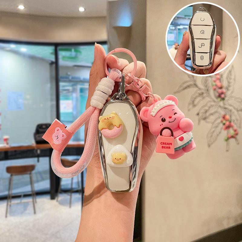 

TPU Car Key Case Remote Cover Shell Holder Female Bag For BYD New ATTO 3 Atto 2 Shark 6 Dolphin Mini Seal U 05 Sealion 07 EV