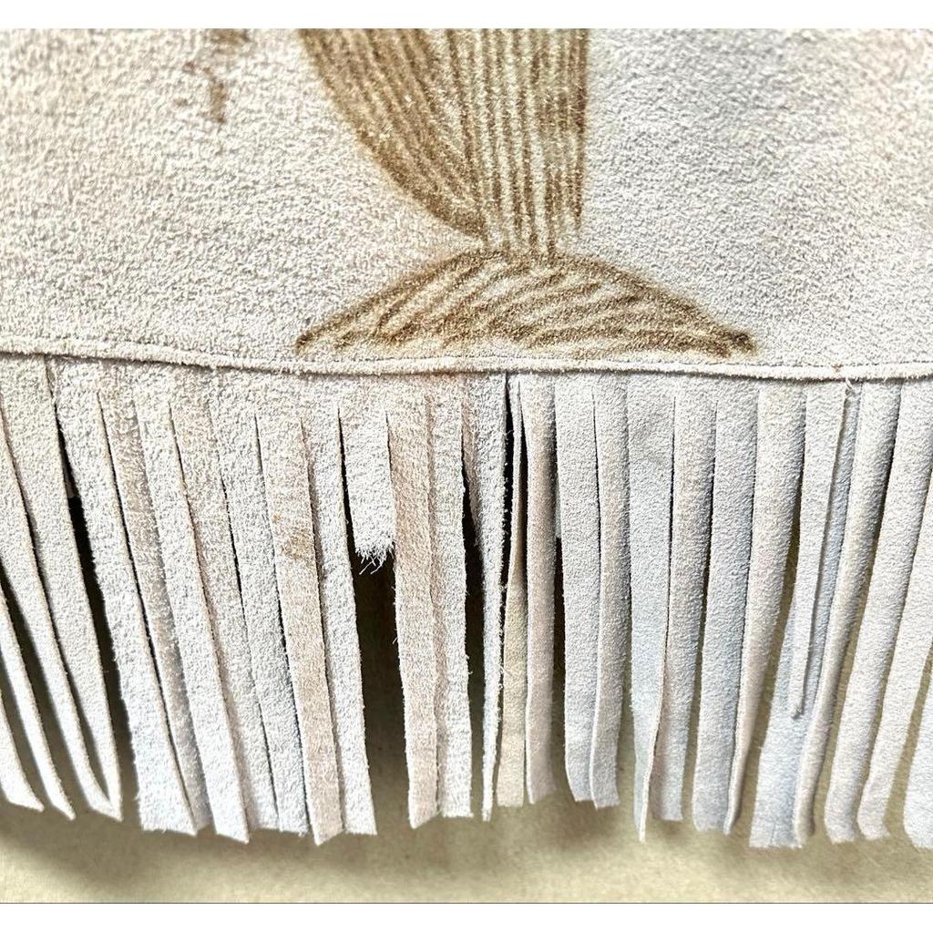 Used Mexico leather poncho