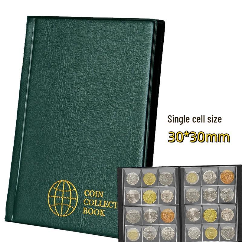 Album Mare cu 240 de Buzunare pentru Depozitarea Monedelor Antice - Liant pentru Colecționar de Monede Comemorative