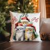 Christmas Cat Pillowcase Sofa Decoration Pillowcase Nordic Simple Modern Christmas Day