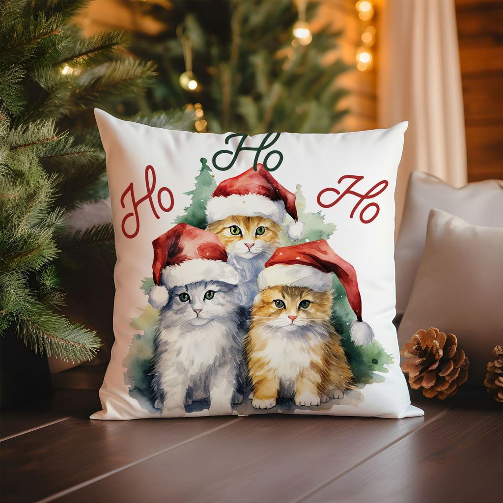 Christmas Cat Pillowcase Sofa Decoration Pillowcase Nordic Simple Modern Christmas Day