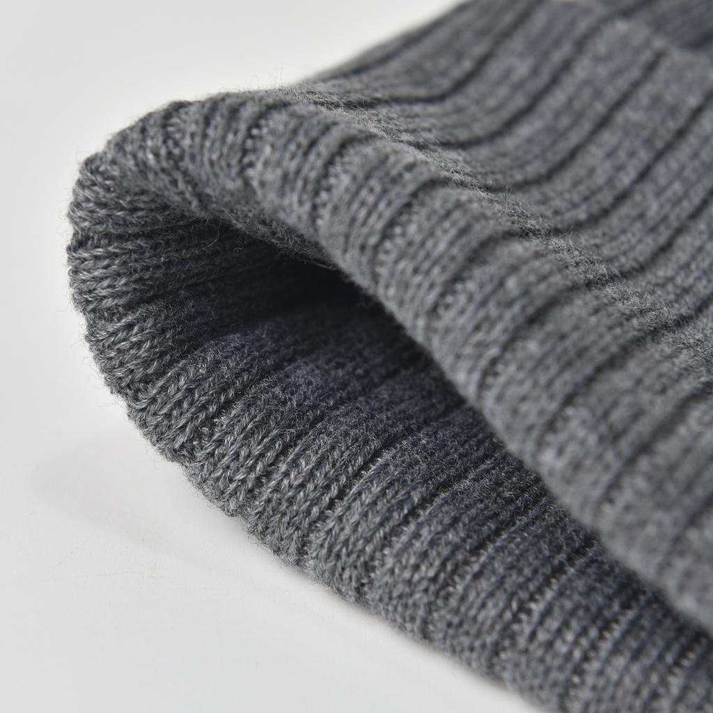 Men's Winter Thermal Knit Hat Thickened Recycled Material Outdoor Cycling Beanie Trendy Woolen Hat