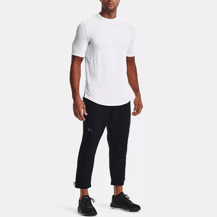 Under Armour Logo Solid Training Capri Pants Men Black 1370986-001