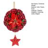 Christmas Wreath Decoration Red Artificial Poinsettias Buffalo Plaid Wreath with Star/Tree Ornament for Wall Window Porch Door Indoor Outdoor Decor
