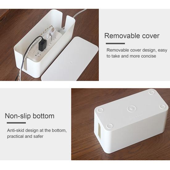 Power Strip Storage Strong Bearing Capacity Box Multi-purpose Hardness Desk Anti-skid Cable Management