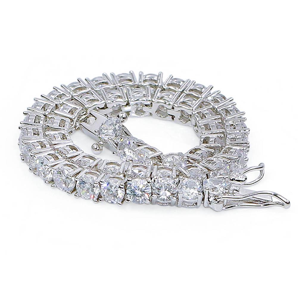 4mm zirkonový tenisový náramek pro muže - evropský a americký styl, hip hopový design