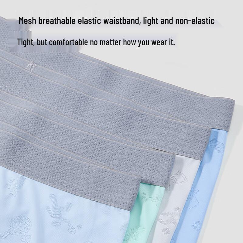 Langsha Teen Boys' Quick-Dry Antibacterial Boxer Briefs 4-Pack