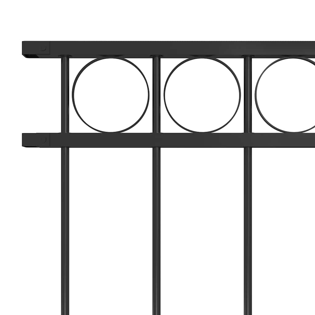 ASSEN Fence Panel Steel 1.7 x 0.8 m Black