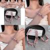 Exquisite Pink Double Layer Bead Bracelet For Women With Chic Geometric Design