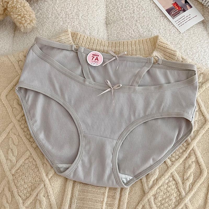Women's Underwear Antibacterial Crotch Briefs Breathable Girls' Pants Mid-waist Panties