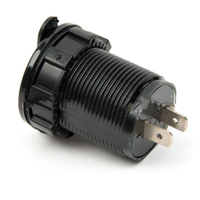 Motorcycle Dual USB Charger 12V Electric Digital Voltmeter Fast Charging Parts for Phone Tablet GPS Green