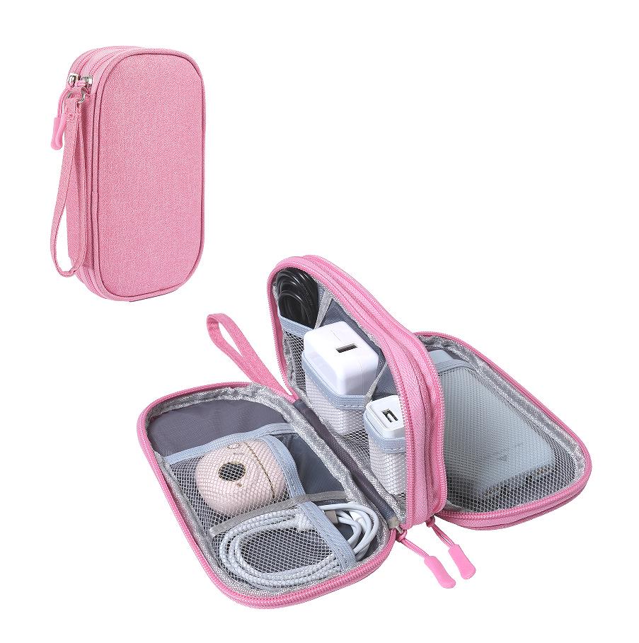 Multi-purpose Digital Gadget Organizer: Storage for Cables, Earphones, Mobile Devices, and U Disks, Portable Handbag and Clutch.