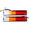 20-LED Truck Trailer Tail Light Turn Signal Reverse Brake Light, Stop Rear Flash Lamp,3W 12V Red-Amber-White Waterproof (Pack Of 2)