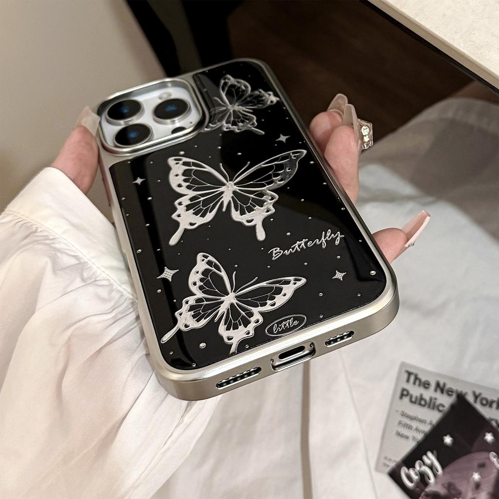 Gilt for Iphone16 Drop Glue Case for Apple 15pro Max Phone Case 14 Dark Wind Butterfly 17 for Huawei
