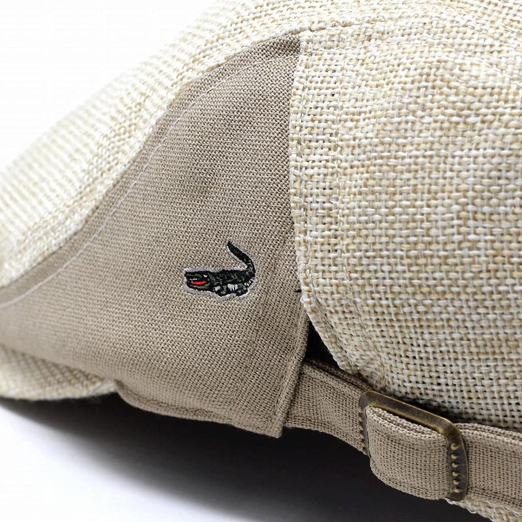 Crocodile Hunting Twisted Weave Perfect for Made In Size L Beige Cap, Mesh, Yukata, Father's Day, Japan, Spring/Summer, (Approx. 58cm),