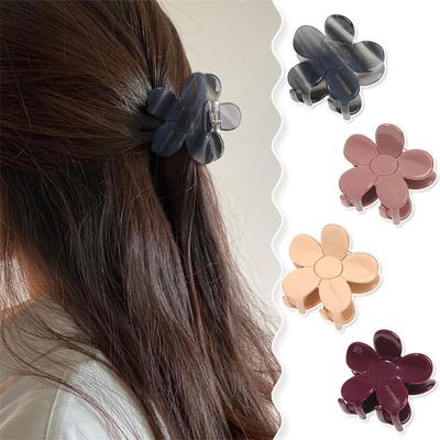 Modische Haarspangen für Frauen Elegante Blütenform Acetat Haarklammern Klein 5cm Haarspange Mädchen Haarschmuck Klauenclip Neu