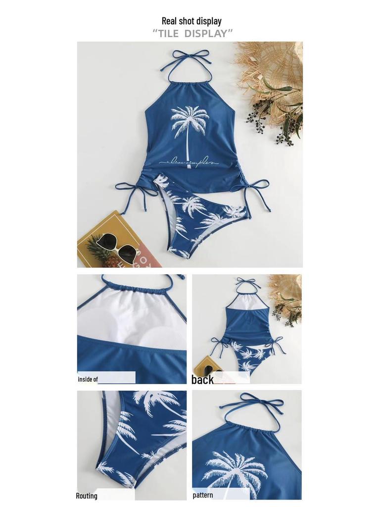 Bikini de Baño Conservador Multicolor Europeo y Americano 2024