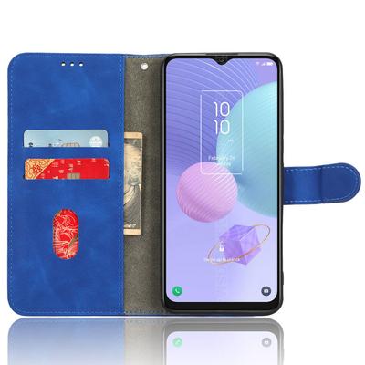 For TCL 408 TPU+PU Leather Phone Case Stand Wallet Shockproof Phone Cover