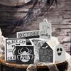 Halloween layered tray decoration, Halloween decoration hunting house black cat BOO ghost table wooden signage tray