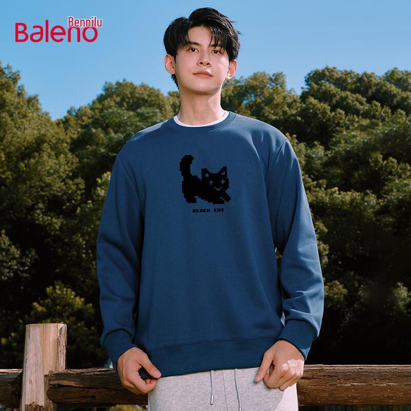 Baleno Men's Heavyweight Round Neck Pullover Sweatshirt