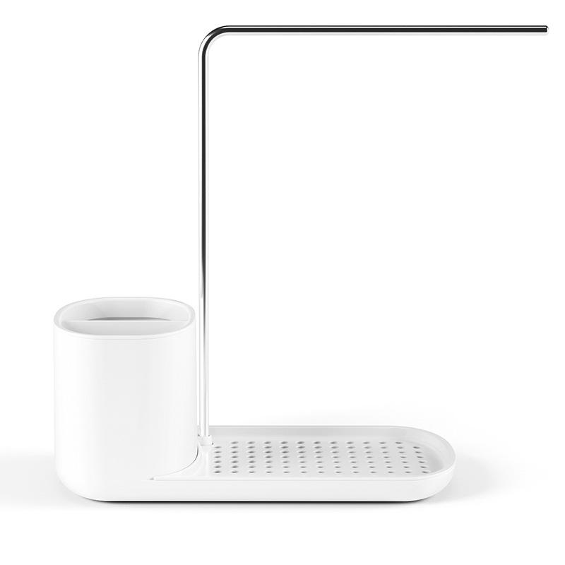 Stainless Steel Soap Dispenser with Draining Rack