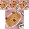Adorable Cartoon Capybara Plush Pencil Case Large Capacity Stationery Organizer For Students
